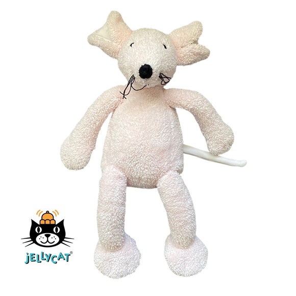 Jellycat Toys Jellycat Pink Slackajack Mouse W Whiskers 2 Plush